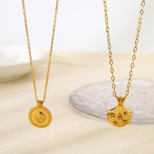 Colliers Pendentifs Unisexes En Acier Inoxydable, Couleur Or, Style Rétro Tortue, Étanches. h5 Image2
