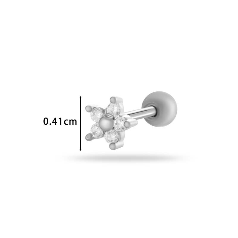 Boucles D'Oreilles Piercing En Zircon Couleur Cuivre Or 1 Pièce h5Image2
