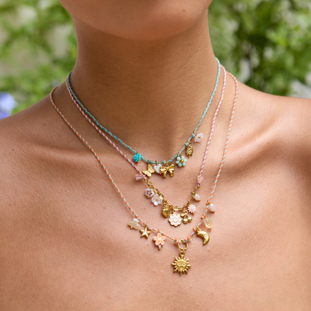 Collier tressé à fleurs de vacances (1 pièce)