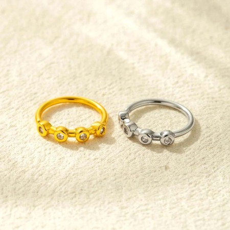 1 pièce de piercing de nez géométrique en cuivre doré et zircon pour femme