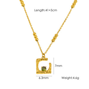Collier Pendentif Vintage Et Élégant En Acier Inoxydable Étanche Pour Femme h5