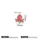 Petit pendentif doré double face dégoulinant d'huile - pieuvre rouge Image18