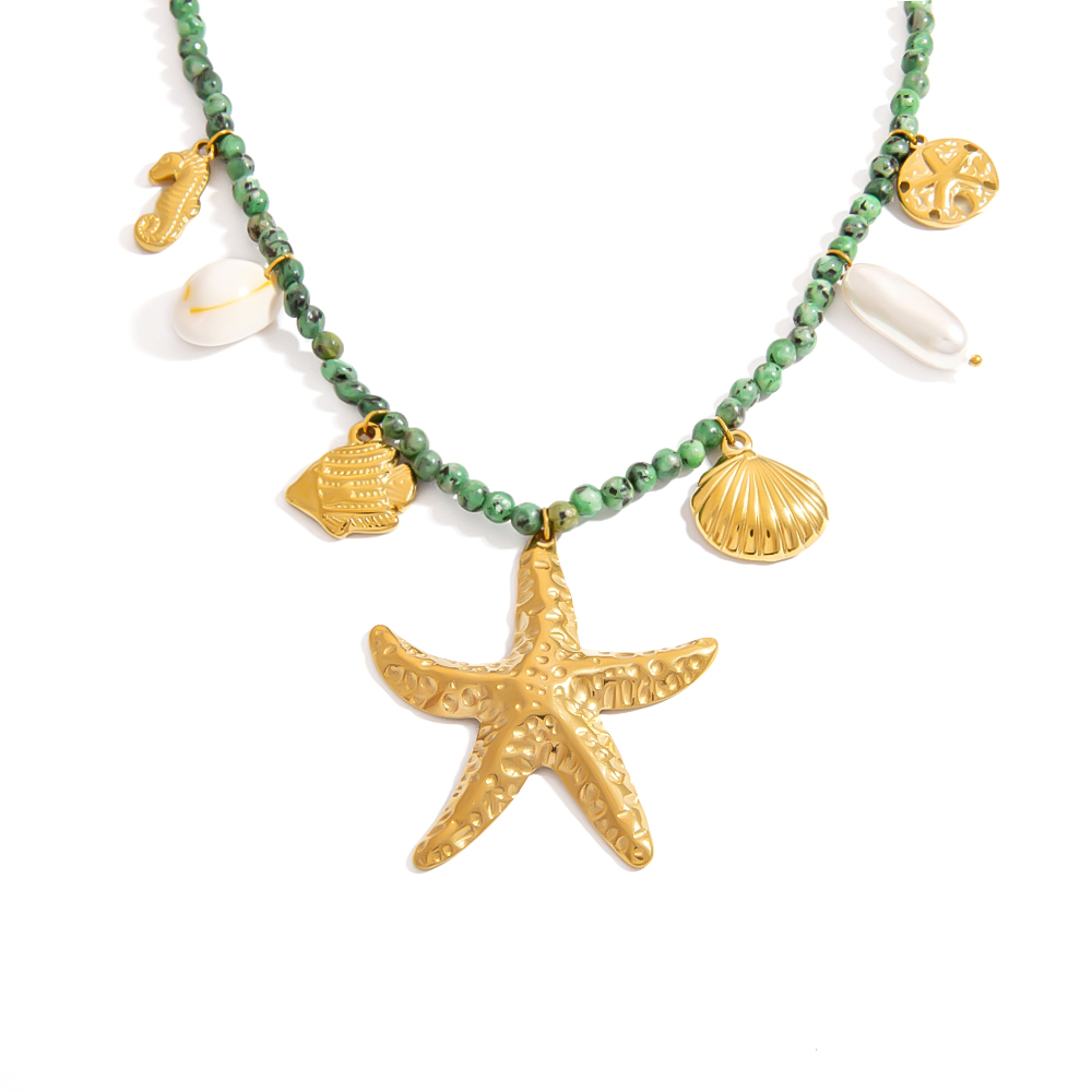 Colliers À Pendentif Tortue De Vacances En Acier Inoxydable Couleur Or Pour Femmes 