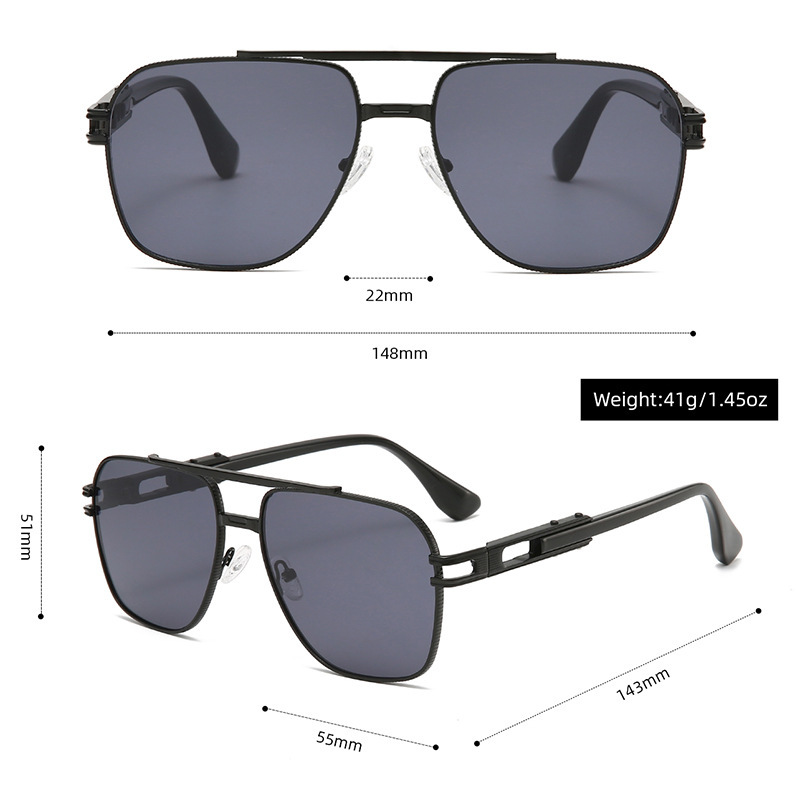 1 Paire De Lunettes De Soleil Simples Pour Femmes, Couleur Unie Et Décontractée h5Image3