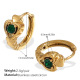 Petites boucles d'oreilles diamant vert Image7