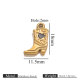 Chaussures dorées double face avec cœur en forme de goutte d'huile - Noir Image19