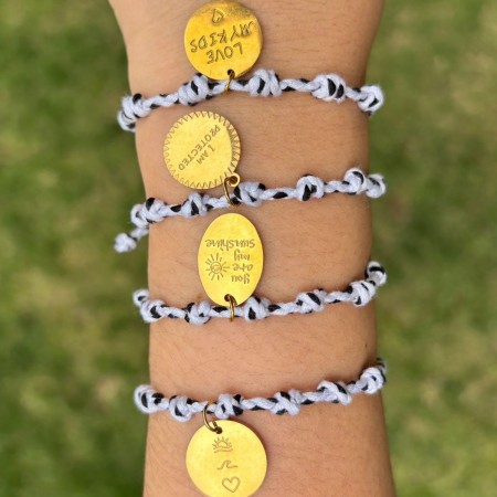 Bracelet à breloques étanche en acier inoxydable, couleur or (1 pièce) 2