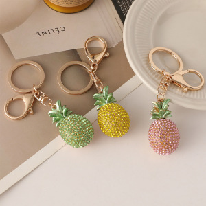 Porte-Clés En Métal, Cristal Et Strass, Collection Simple, Décontracté, Fruit. h5 Image2