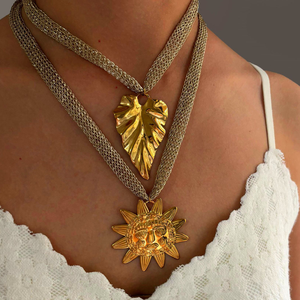 Collier Pendentif En Acier Inoxydable Doré, Étanche, 1 Pièce Image4