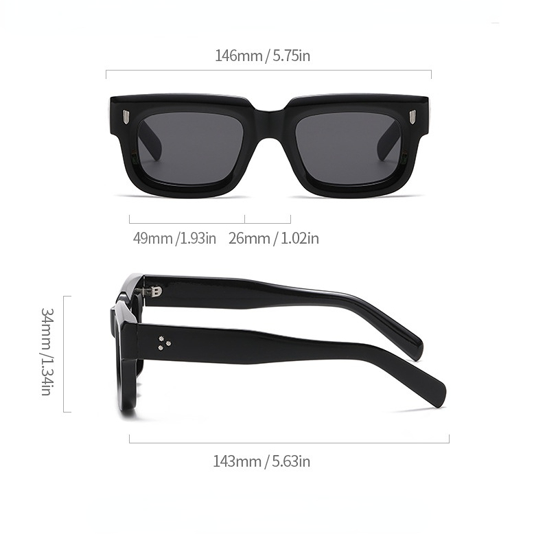 1 Paire De Lunettes De Soleil Simples Pour Femmes, Couleur Unie Et Décontractée Image4