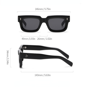 1 Paire De Lunettes De Soleil Simples Pour Femmes, Couleur Unie Et Décontractée h5 Image4