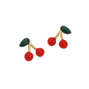 Boucles D'Oreilles Puces Pour Femme, Modèle Sweet Plant, En Acier Inoxydable Étanche, Couleur Or (1 Paire) h5 Image5
