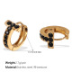 Boucles d'oreilles créoles en or et diamants noirs