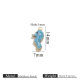 Petit pendentif goutte d'huile double face en or - hippocampe bleu Image78