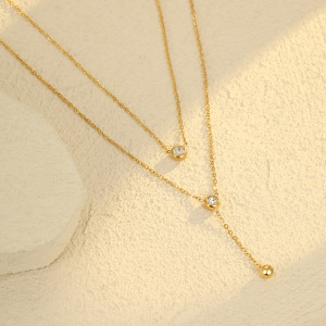 Colliers Superposés Pour Femmes, En Acier Inoxydable Imperméable, Couleur Or, De La Marque Daily Chain h5 Image2