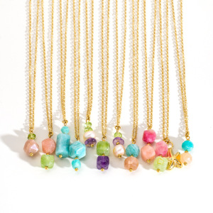 Colliers Pendentifs Élégants En Acier Inoxydable Pour Femmes, Série Simple h5 Image2
