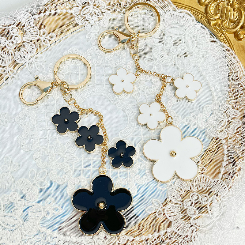 Porte-Clés En Alliage En Forme De Fleur, 1 Pièce Image3