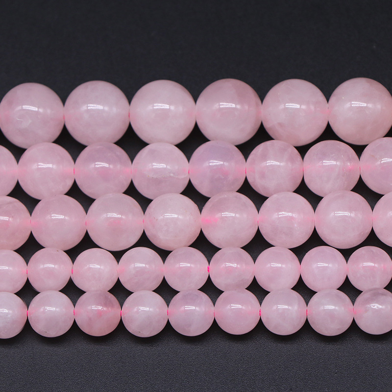 1 Chaîne De Perles En Cristal De Quartz Rose Du Brésil Image4