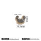 Pendentif goutte d'huile double face en or - Crabe noir Image25