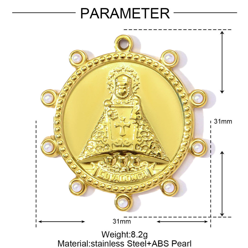 Pendentif Femme En Forme De Cœur, En Acier Inoxydable Étanche, Couleur Or, À Faire Soi-Même (1 Pièce), Collection Romantique Image2