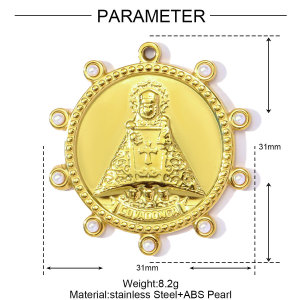 Pendentif Femme En Forme De Cœur, En Acier Inoxydable Étanche, Couleur Or, À Faire Soi-Même (1 Pièce), Collection Romantique h5 Image2