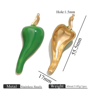 Pendentif Femme Étanche En Acier Inoxydable, Motif Poivre, À Faire Soi-Même (1 Pièce) h5