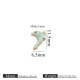 Petit pendentif goutte d'huile double face en or - Vert Dauphin Image88