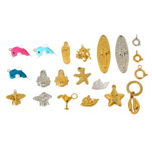 1 Paire De Pendentifs Unisexes Simple Series Daily Turtle En Acier Inoxydable Étanche Couleur Or h5 Image5