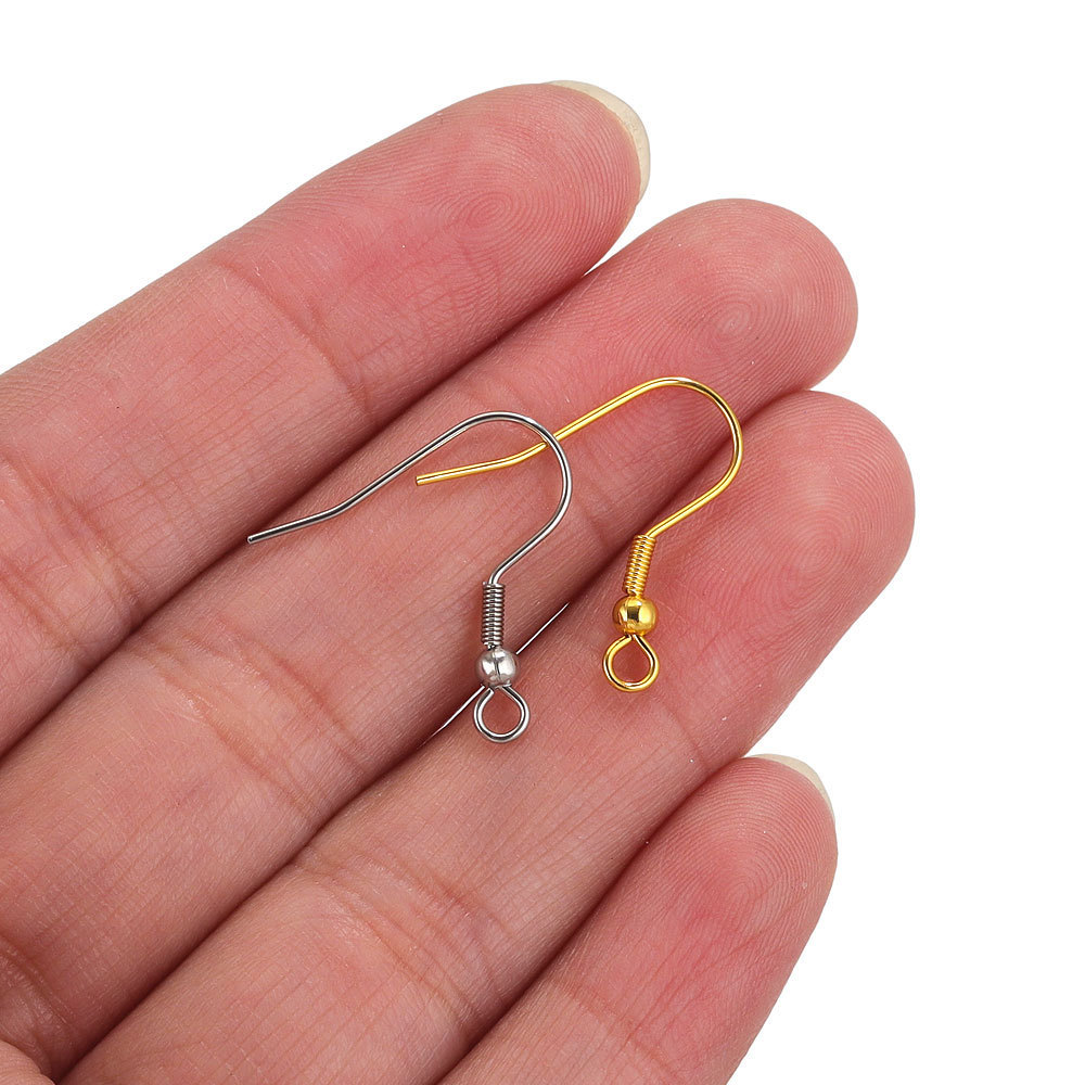 1 Crochet D'Oreille Quotidien En Acier Inoxydable Imperméable, Couleur Unie Image6