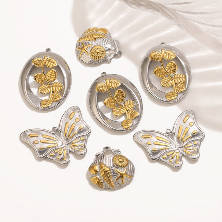 Pendentif papillon de luxe en acier inoxydable étanche pour femme (1 pièce) 2