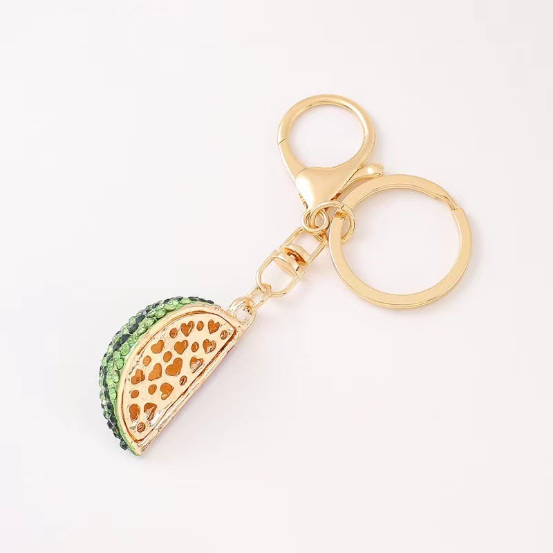 Porte-Clés Simple En Alliage, Cristal Et Strass, Mignon Et Fruité h5Image4