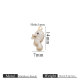 Petit pendentif goutte d'huile double face en or - Hippocampe blanc Image79
