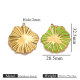 Pendentif en forme de goutte d'huile en or - Vert Image2
