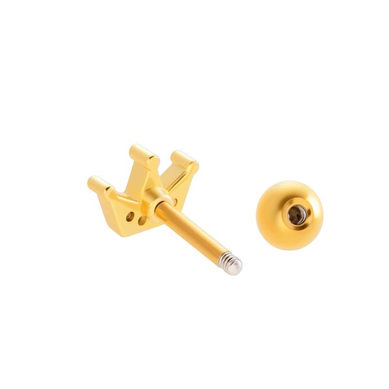 Boucles D'Oreilles Piercing Pour Femme, 1 Pièce, Motif Fleur, Cuivre, Or, Zircone Image6