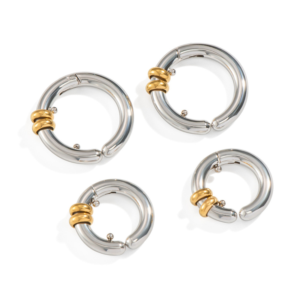 1 Paire De Manchettes D'Oreille Étanches En Acier Inoxydable De Couleurs Assorties Image5