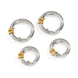 1 Paire De Manchettes D'Oreille Étanches En Acier Inoxydable De Couleurs Assorties h5 Image5