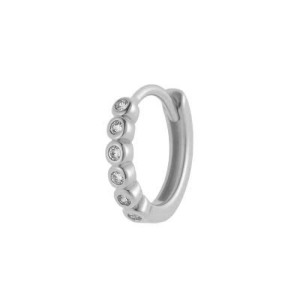 Boucles D'Oreilles Créoles Rectangulaires Exquises En Cuivre Doré Et Zircon Pour Femme h5 