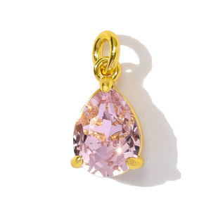 Pendentif Femme En Acier Inoxydable Doré, Étanche, En Forme De Goutte, Collection Diy, 1 Pièce h5 