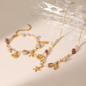 Collier Pendentif Tortue Simple Vacation En Acier Inoxydable Étanche Couleur Or Pour Femme h5 Image3