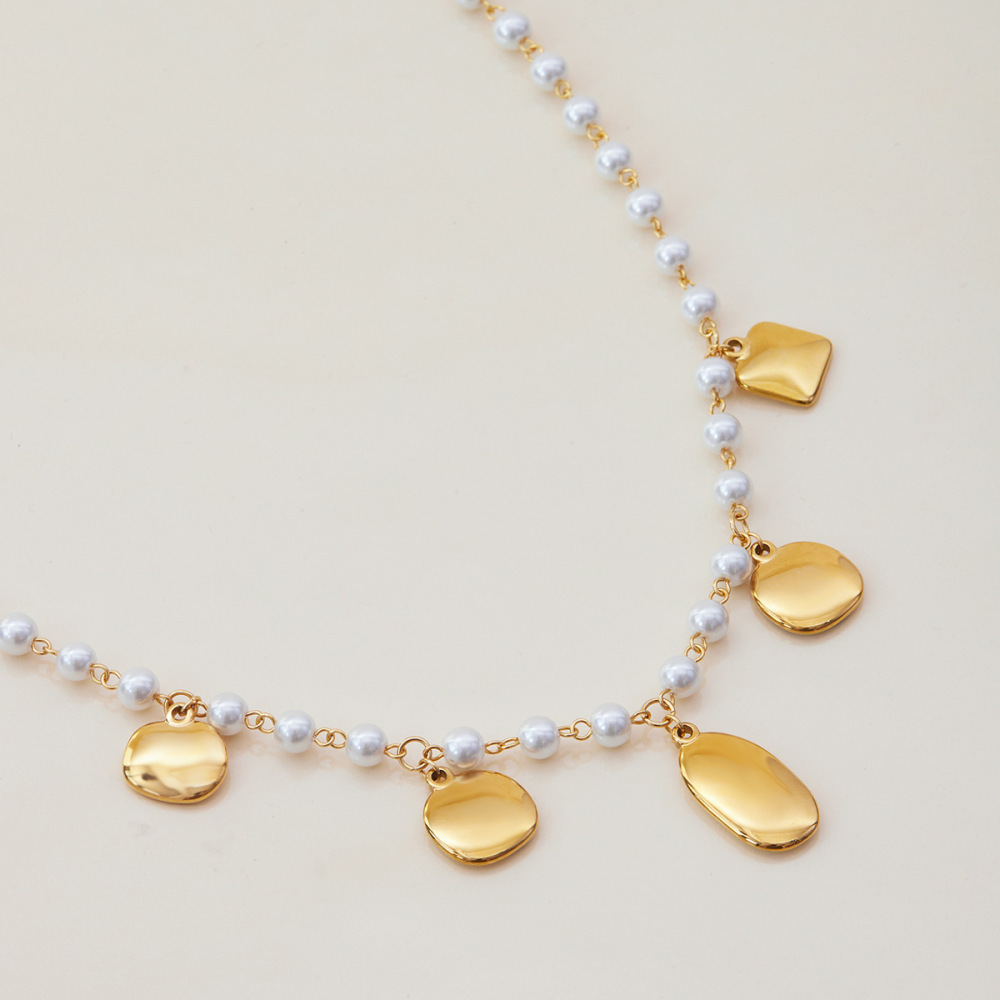 Collier Pendentif Femme En Acier Inoxydable Doré, Motif Étoile Romantique Et Élégante (1 Pièce) Image9