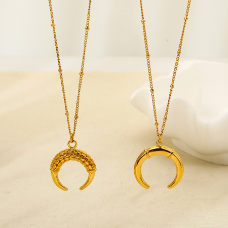 Colliers pendentifs rétro soleil/lune en acier inoxydable étanches