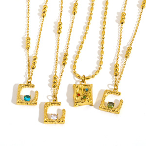 Collier Pendentif Vintage Et Élégant En Acier Inoxydable Étanche Pour Femme h5 Image5