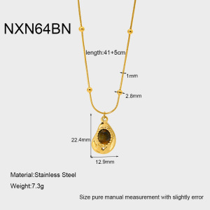 Colliers Pendentifs Étanches En Acier Inoxydable De La Série Classique Pour Femmes h5