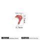 Pendentif goutte d'huile double face en or - Rouge dauphin Image82