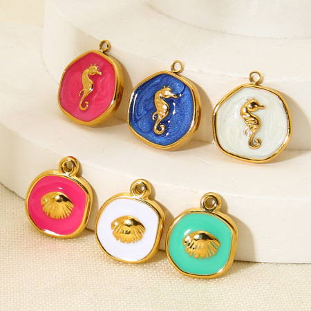 Pendentif unisexe classique en acier inoxydable étanche couleur or