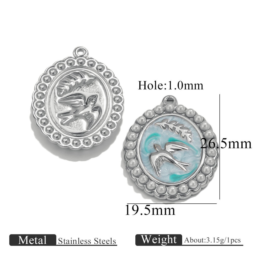 Pendentif Romantique À Faire Soi-Même En Acier Inoxydable Étanche Pour Femme (1 Pièce) 
