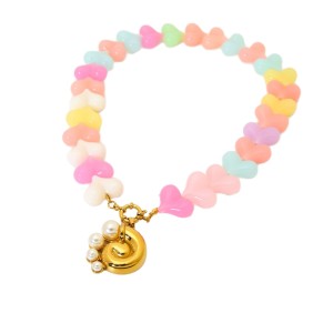 Collier Romantique En Perles Acryliques, 1 Pièce h5 Image5