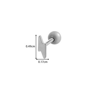Boucles D'Oreilles Piercing Femme En Forme De Croix Simple, En Acier Inoxydable Étanche, Couleur Or (1 Pièce). h5 Image2