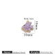 Pendentif goutte d'huile en or - Poisson rouge violet Image12