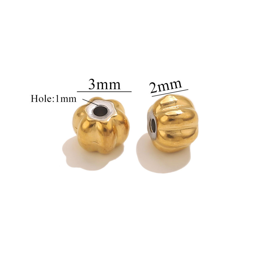 Perles D'Espacement Quotidiennes En Acier Inoxydable De Forme Irrégulière, Couleur Or, De La Série Simple 